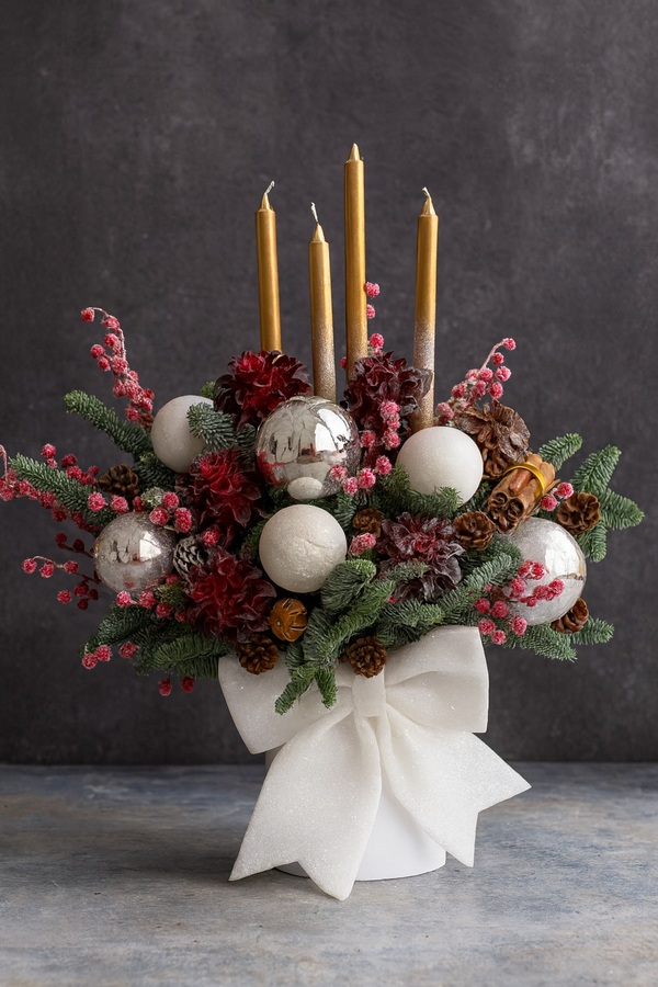 Christmas Candle Centerpiece