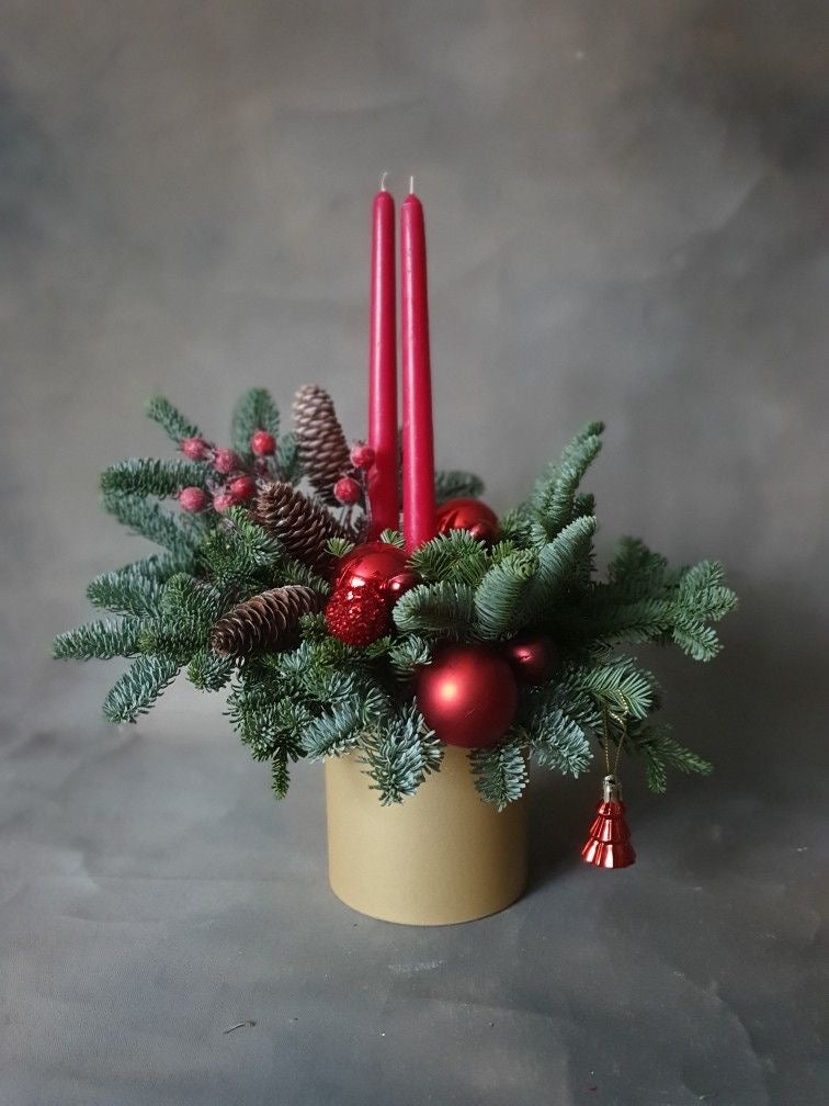 Golden Winter Arrangement