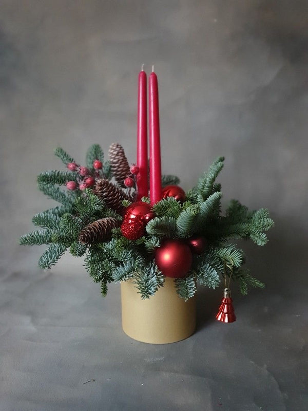 Golden Winter Arrangement