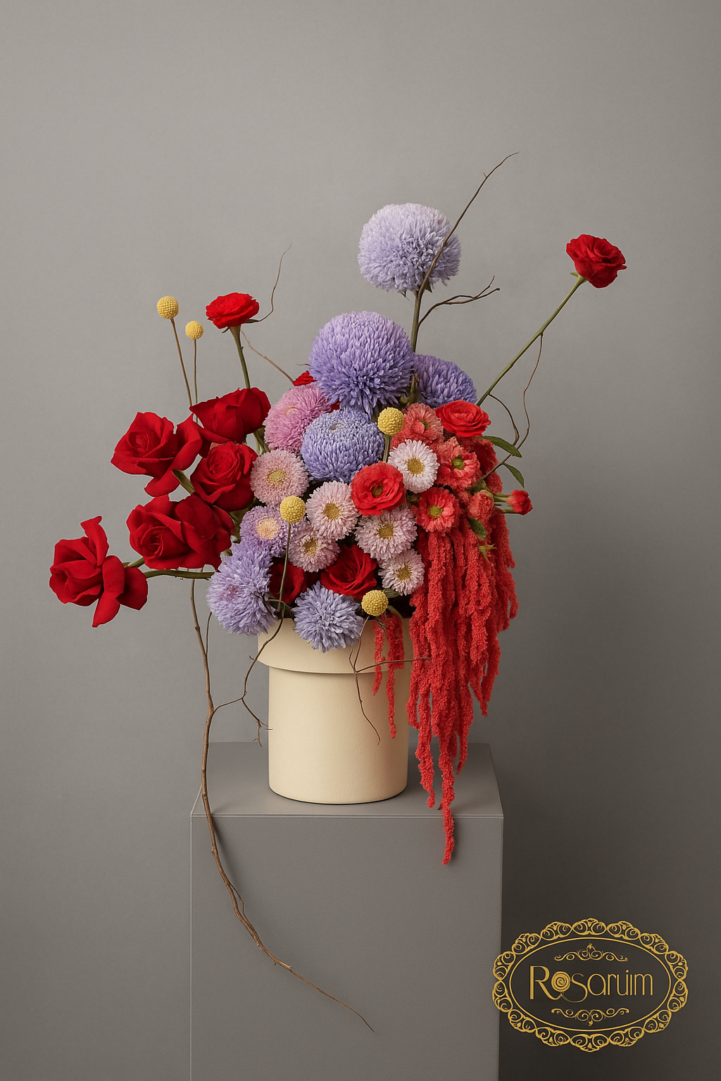 Red & Lilac Deluxe Gift Arrangement