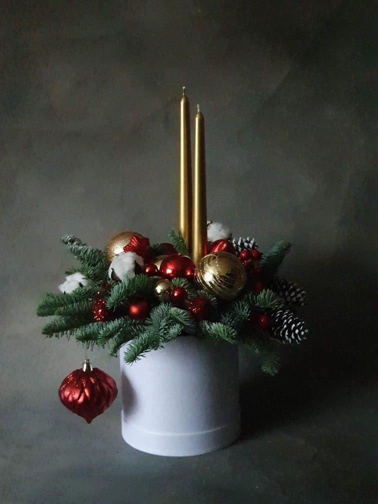 Golden Winter Arrangement