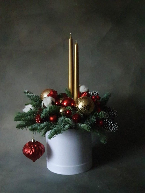 Golden Winter Arrangement
