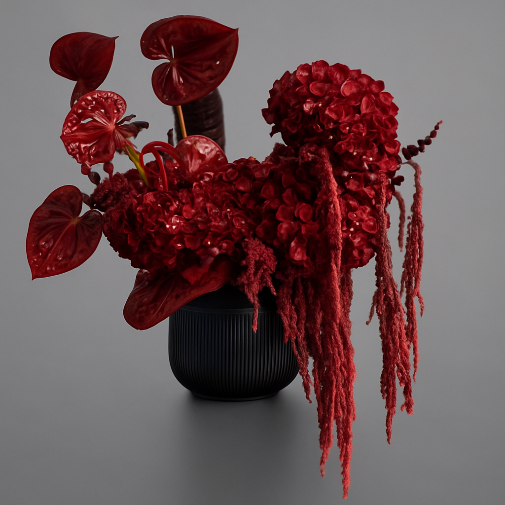 Red Luxury Artistic Vase Arrangement