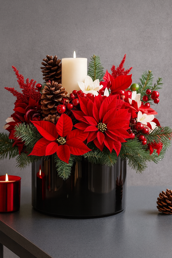 Luxury Christmas Candle Centerpiece