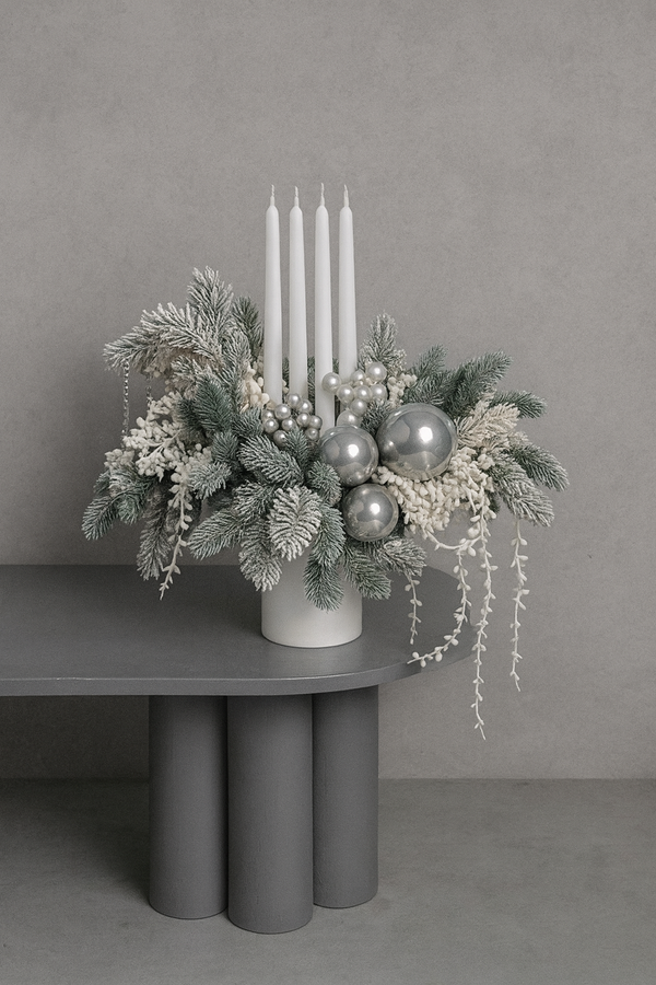Silver Winter Centerpiece