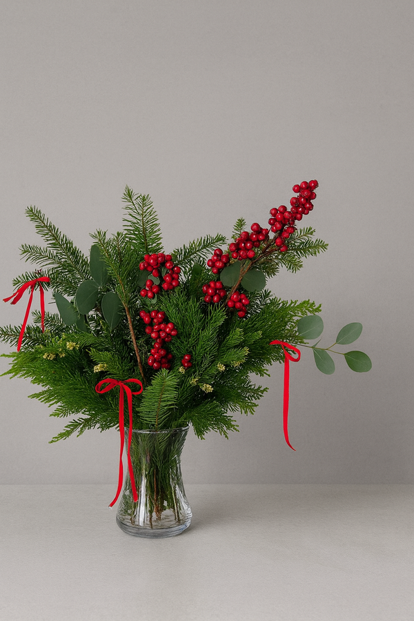 Festive Berry Vase