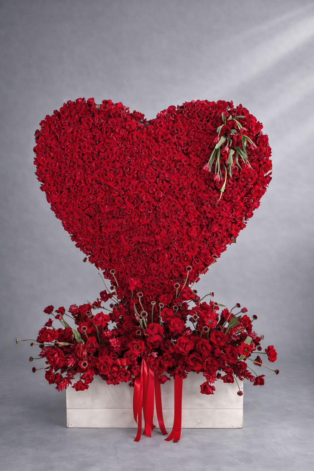 Heart Red Roses Sculptu